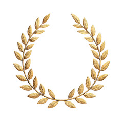 A golden laurel wreath symbolizing victory, achievement, and honor, perfect for awards and recognition themes.