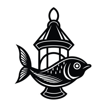 recommend clip art: lanternfish logo icon vector design