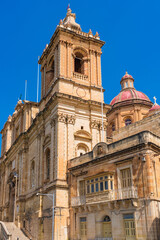 Fototapeta premium Collegiate Parish Church of Saint Lawrence in Birgu (Vittoriosa), Malta