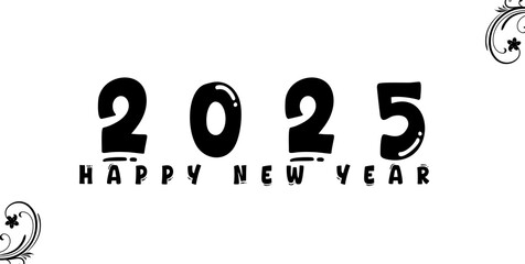 Happy New Year 2025 PNG.  , new upcoming year, 2025 PNG. 