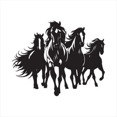 silhouette of a horse