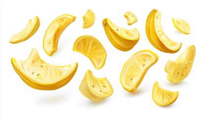 Lemon Wedges in Mid-Air Generative AI