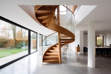 modern minimalistic spiral staircase