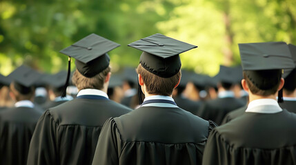 Obraz premium College or University Graduates in Academic Gowns
