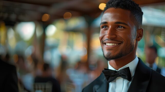 Usher guiding guests