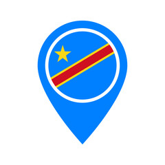 Democratic Republic of the Congo flag location icon