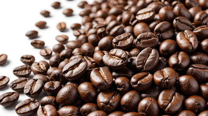 Obraz premium Coffee beans background. Fresh coffee beans. AI generated image, ai