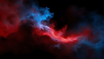 Fototapeta premium Abstract red and blue background with smoke. Generative Ai.