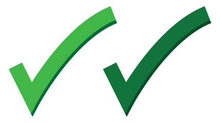 Correct answer green checkmark icon set. Vector collection © Vector Elements