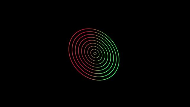 Radio waves colourfull 3D animetion.