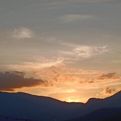 Mountain Sunset Silhouette