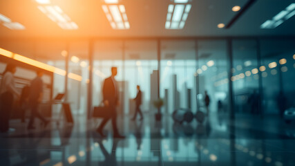 Group of Business People. Office Building. AI generated image, ai.