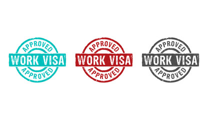 Work Visa approved stamp and stamping