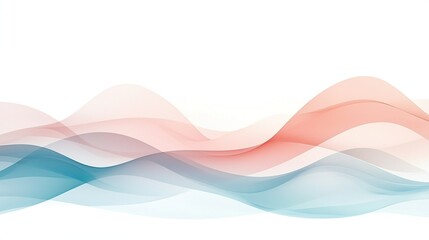 Fototapeta premium Abstract background with flowing waves in pink and blue.