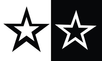 Obraz premium black and white star