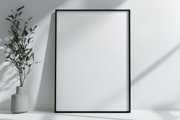 A3 Poster Mockup on White Background created with Generative AI