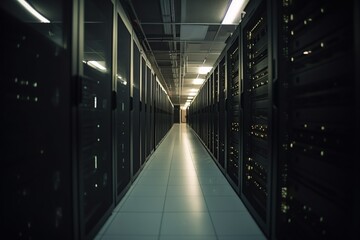 empty modern server room