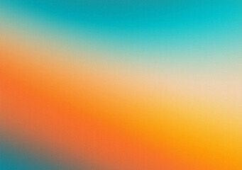Vibrant gradient background orange white blue teal blurred, grainy texture effect, header poster banner landing page backdrop design