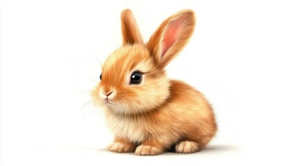 Obraz premium Ein hÃ¼pfendes Kaninchen isoliert auf weiÃem Hintergrund.