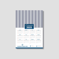 wall calendar Template Design 2025