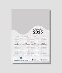wall calendar Template Design 2025