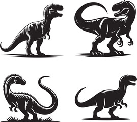 Dinosaur silhouette vector illustration