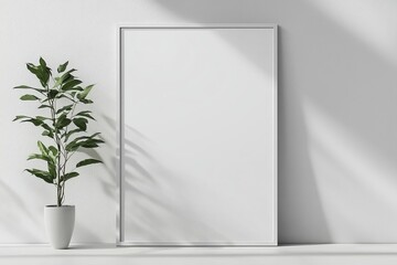 A3 Poster Mockup on White Background created with Generative AI