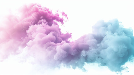 Fototapeta premium Colorful smoke isolated on white background 