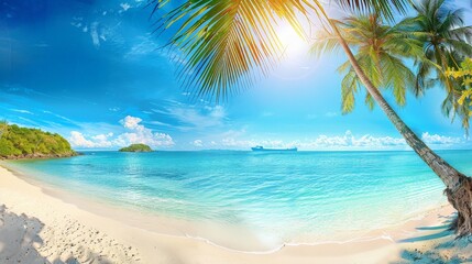 Obraz premium Serene Tropical Paradise Beach