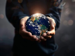 Fototapeta premium Hands Holding Earth Globe