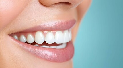 Obraz premium Beautiful White Smile Close Up Dental Health and Beauty