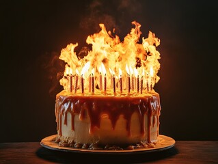 cake with candles