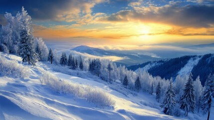 Fototapeta premium Forest covers slope Austria