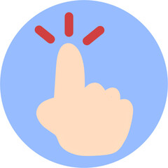 벨 누름 손가락 스티커