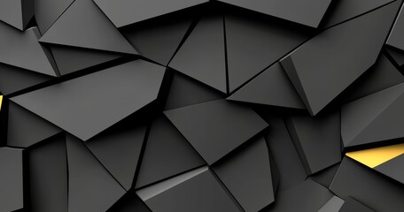 Obraz premium Stock image of an abstract geometric background made of polygons in black.