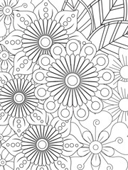 Flowers Coloring Pages For Adules