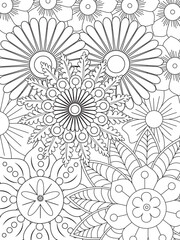 Flowers Coloring Pages For Adules