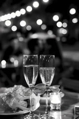 glasses with champagne