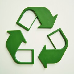 Obraz premium A recycling symbol featuring arrows to represent reuse within an ecological theme