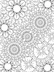 Flowers Coloring Pages For Adules