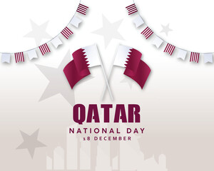 Qatar National Day Background Design.