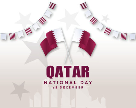 Qatar National Day Background Design.