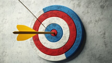 Archery target and arrow 3D, design for business, vector background illustration