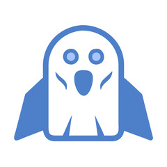  Blue Ghost Emoji Spooky Vector for Halloween Design and Apps