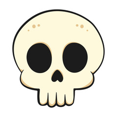 Cartoon skull. Halloween decoration