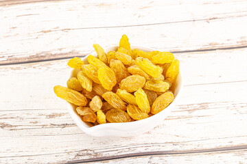 Yellow raisin - dry grape berries