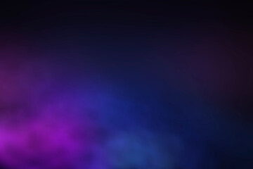Fototapeta premium Atmospheric dark blurred background with glow, light haze and bokeh effect. For Christmas and New Year design, digital art, festive backdrop, artistic application, banner, presentation, advertising
