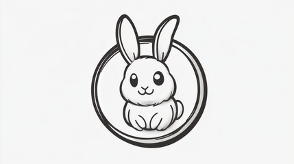 Obraz premium vector illustration of easter bunny