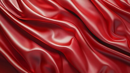 Obraz premium A red fabric with a wave pattern