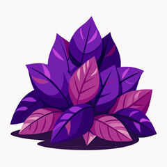 Transform your interior with an abstract poster with leaves in purple tones and a minimalist style.